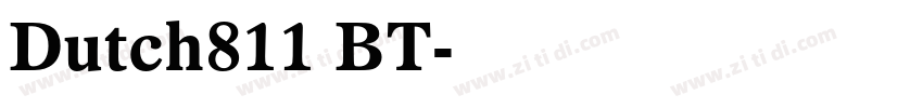 Dutch811 BT字体转换
